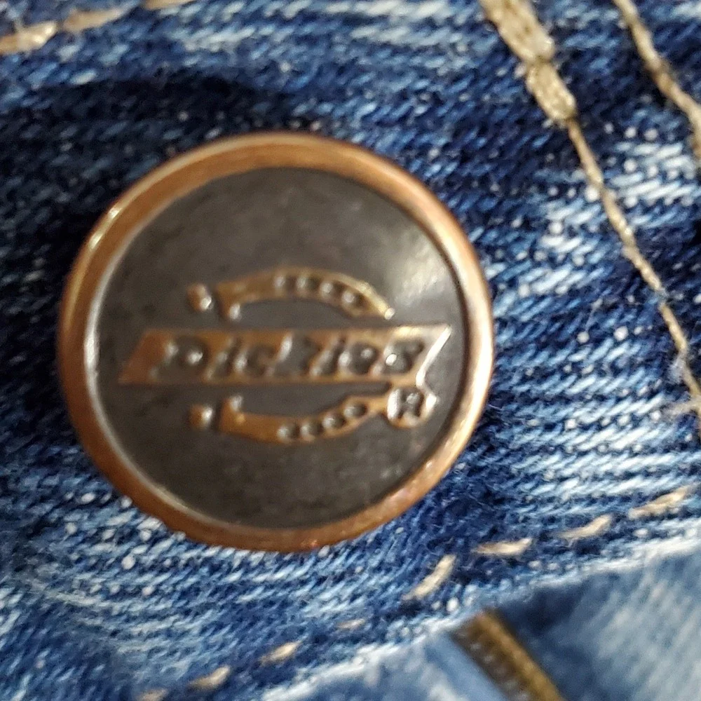 Dickies Men Jeans 34X30 Blue Denim Pants Carpenter Cargo Relaxed READ